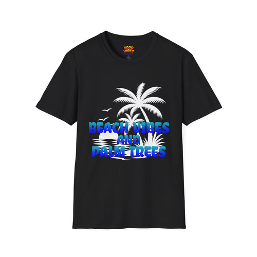 "Beach Vibes and Palm Trees" Tropical Graphic Tee