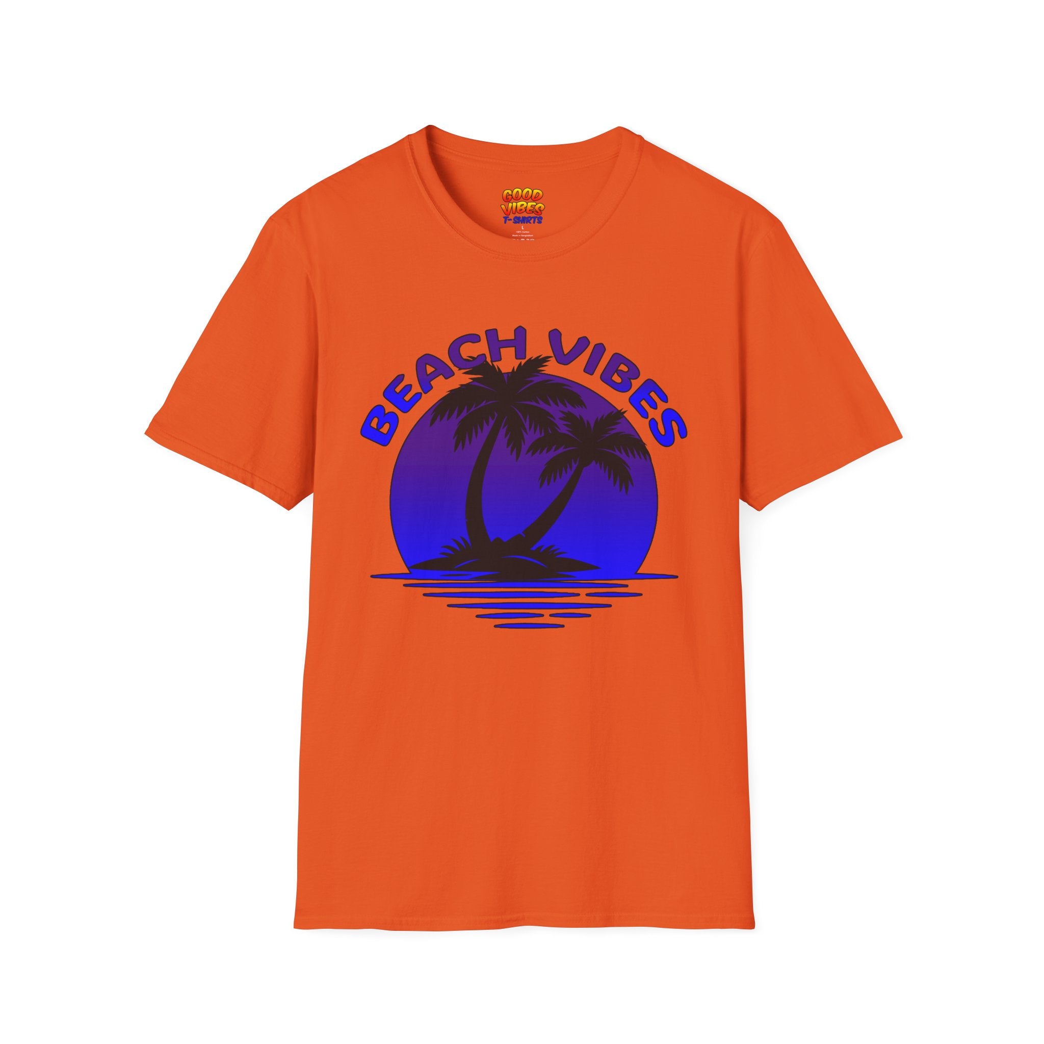 Beach Vibes T-Shirt — Retro Palm Sunset Graphic Tee