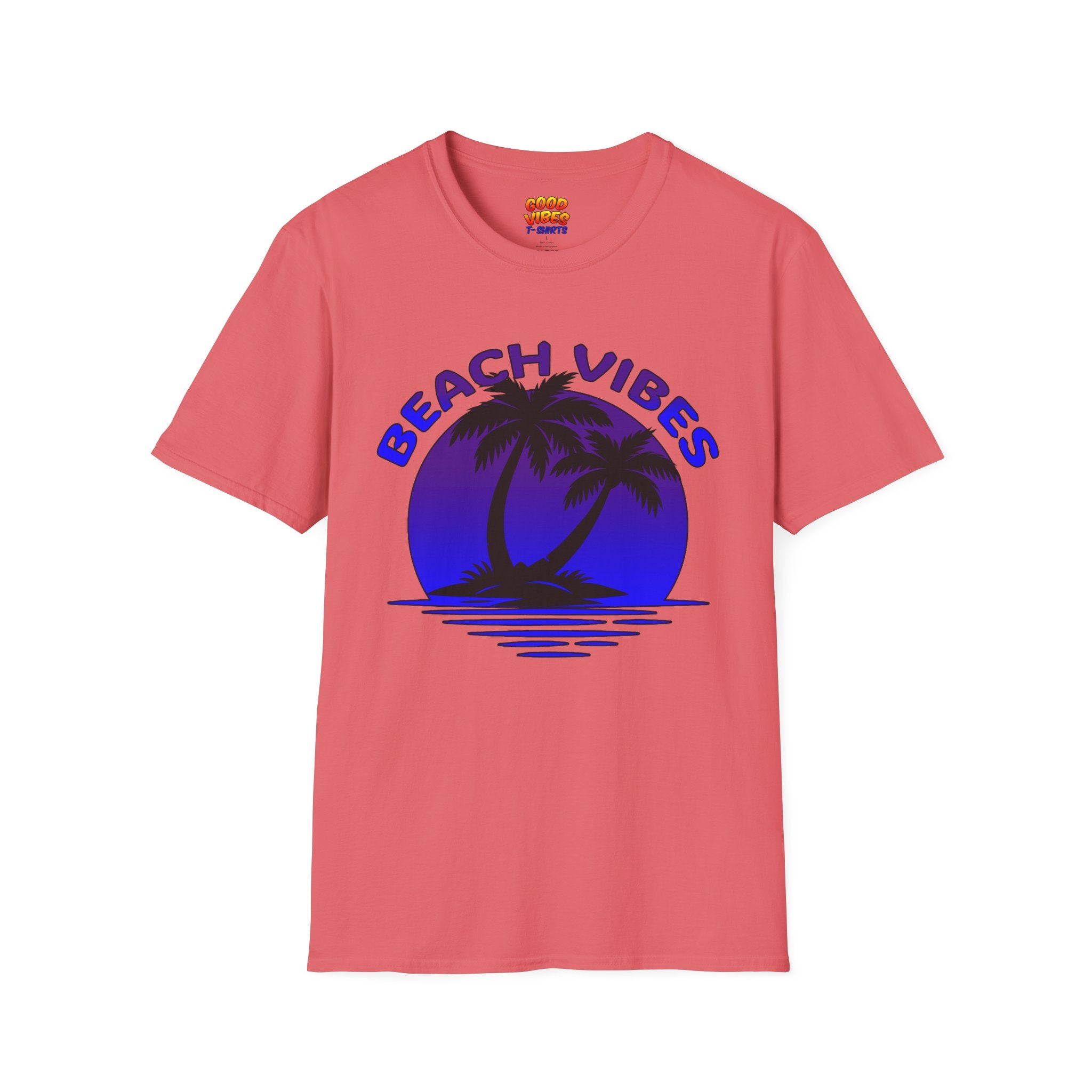 Beach Vibes T-Shirt — Retro Palm Sunset Graphic Tee