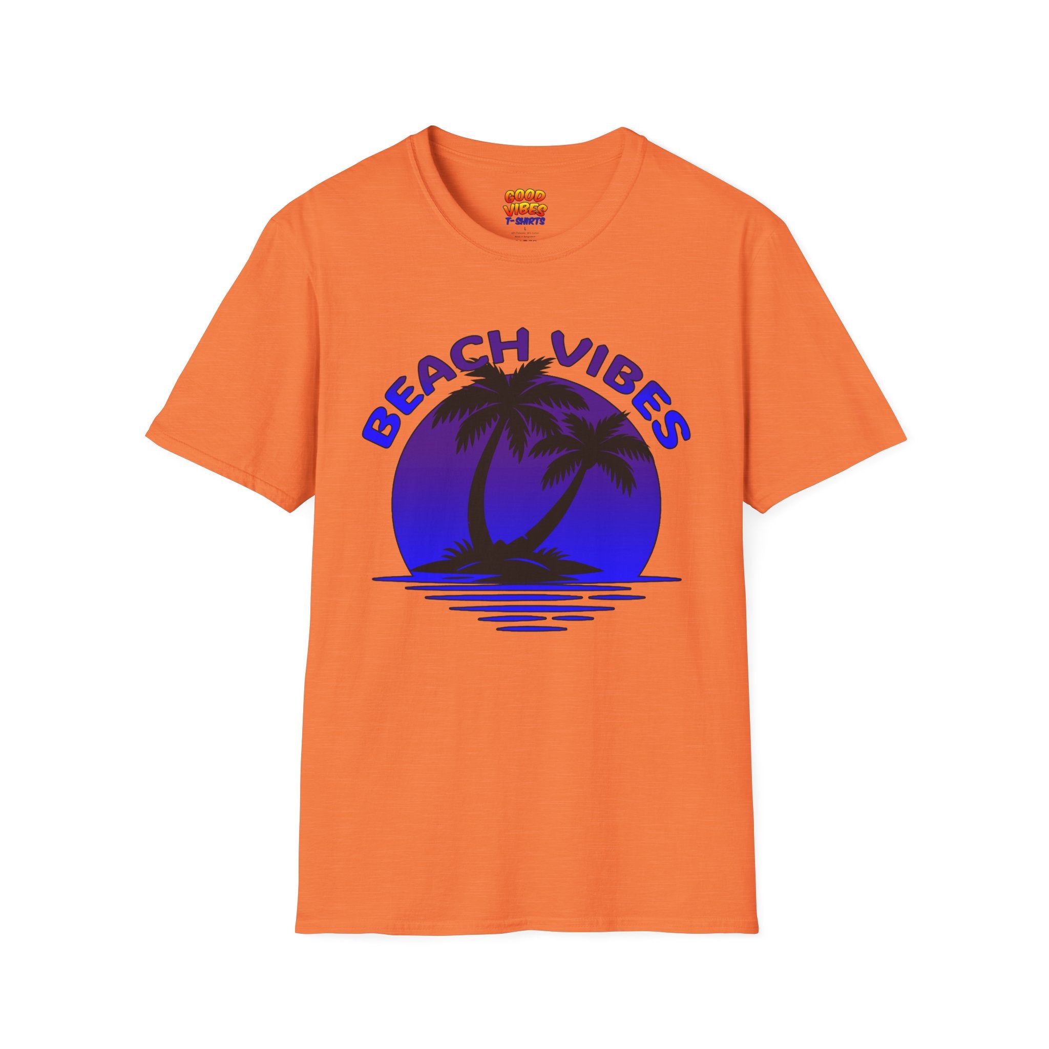 Beach Vibes T-Shirt — Retro Palm Sunset Graphic Tee