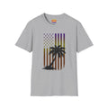 Palm Flag T-Shirt — Retro Sunset Palm Tree American Flag Tee