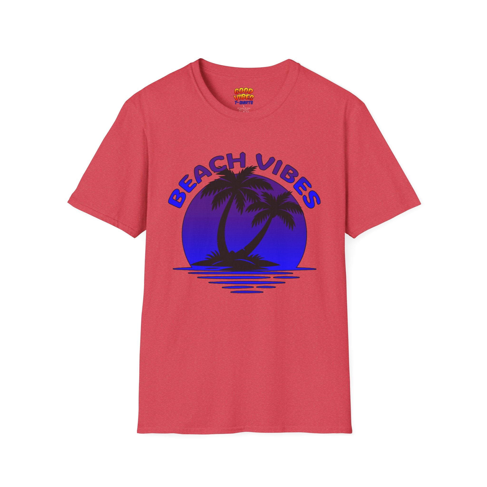 Beach Vibes T-Shirt — Retro Palm Sunset Graphic Tee