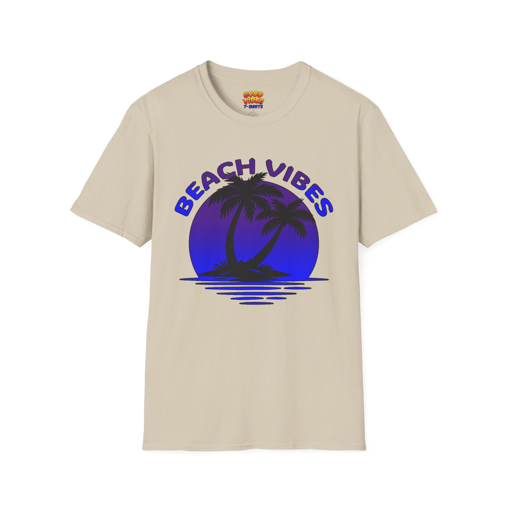 Beach Vibes T-Shirt — Retro Palm Sunset Graphic Tee