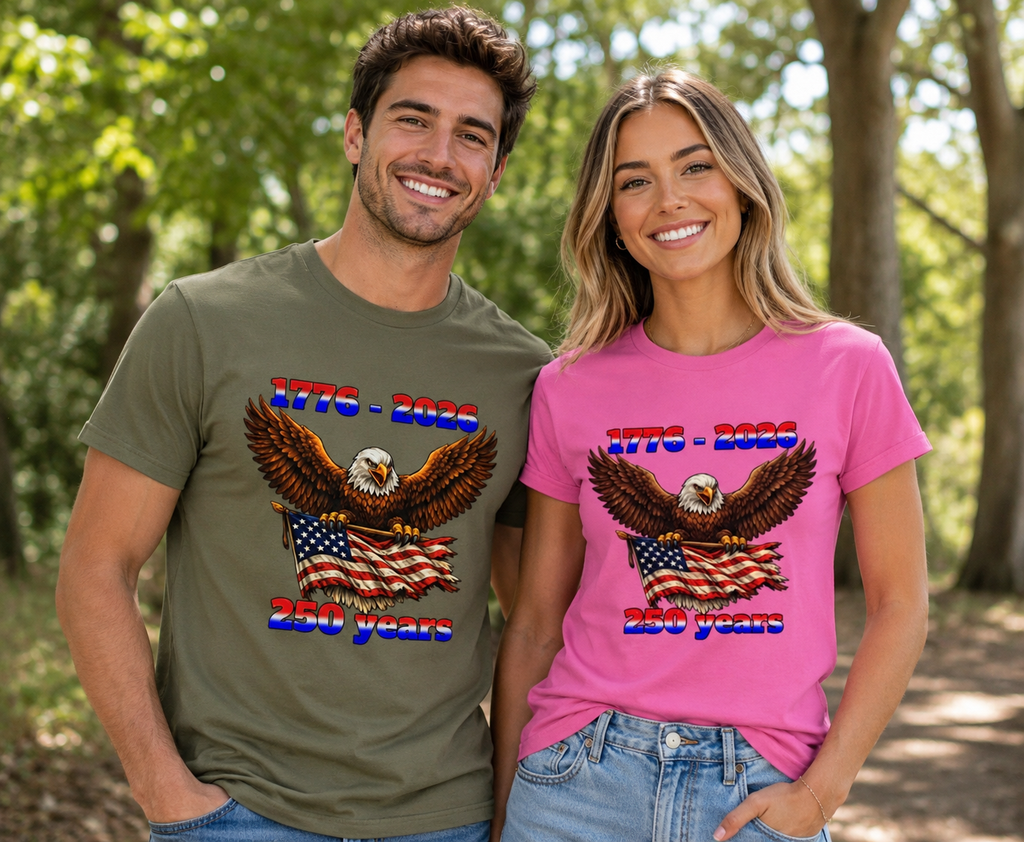 1776–2026 Eagle & Flag 250 Years Celebration T-Shirt