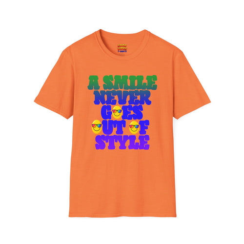 "A Smile Never Goes Out of Style" Retro Emoji Graphic Tee