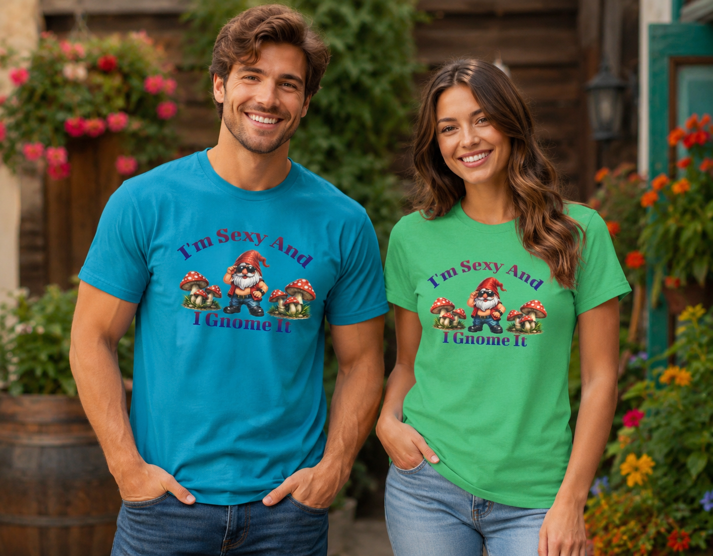 I'm Sexy And I Gnome It -- Gnome Graphic T-Shirt