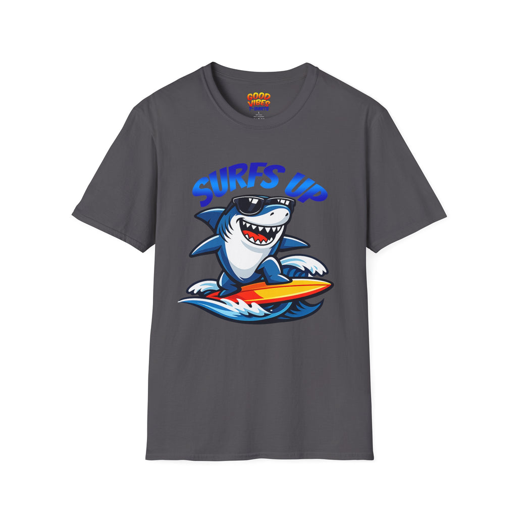 Surfs Up Shark Graphic T-Shirt — Surfing Beach Tee