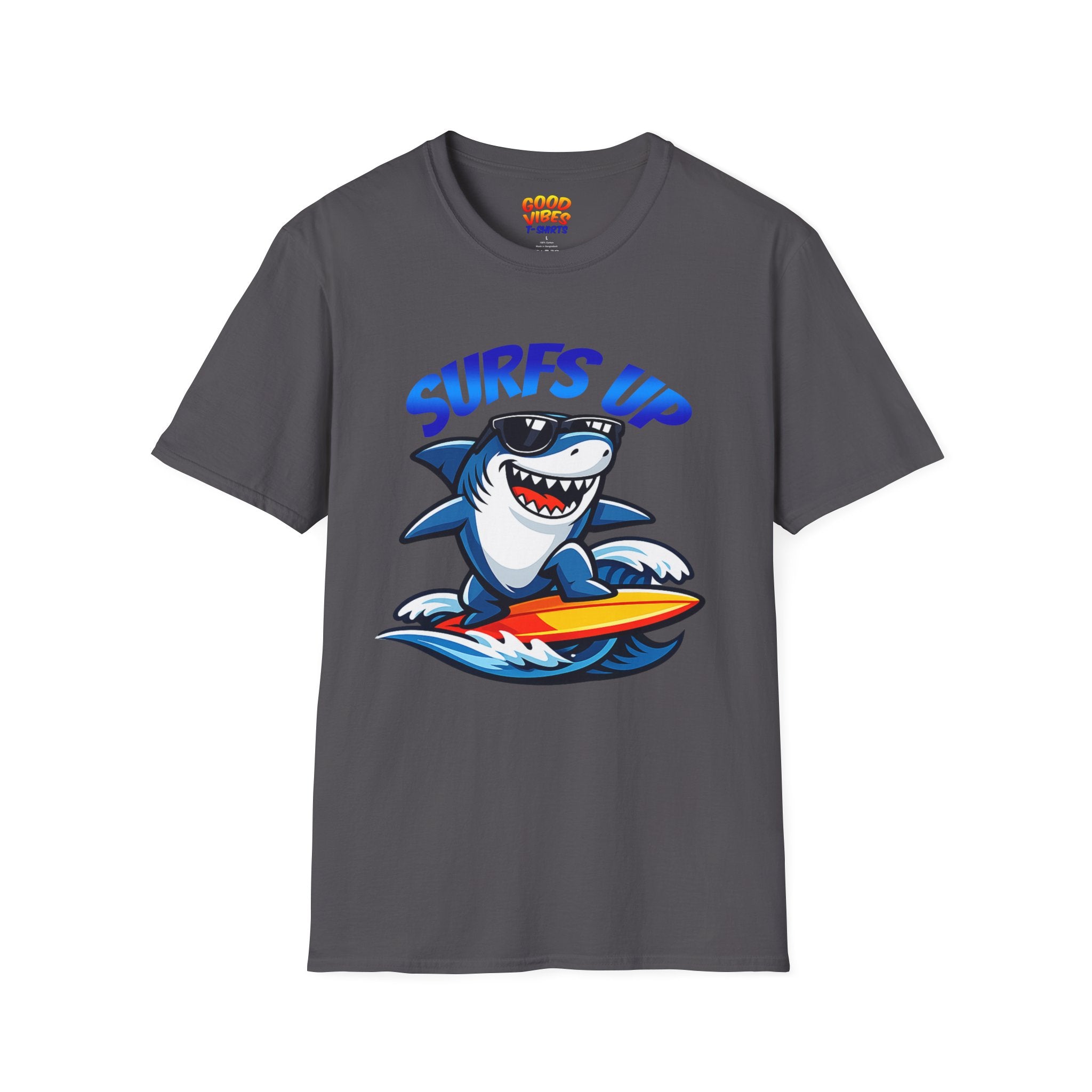 Surfs Up Shark Graphic T-Shirt — Surfing Beach Tee