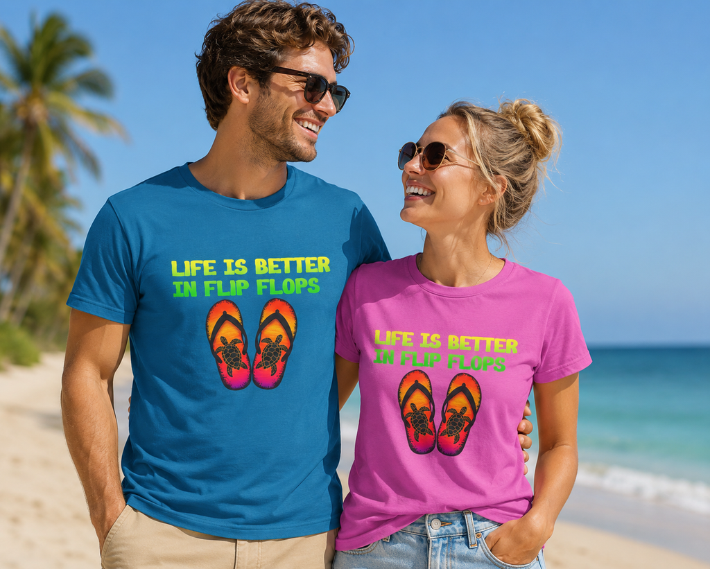 Life Is Better in Flip Flops T-Shirt – Summer Beach Flip-Flop Graphic Tee